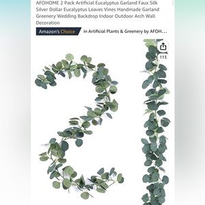 6 packs of eucalyptus garland. Size: 
Each eucalyptus garland is about 5.9